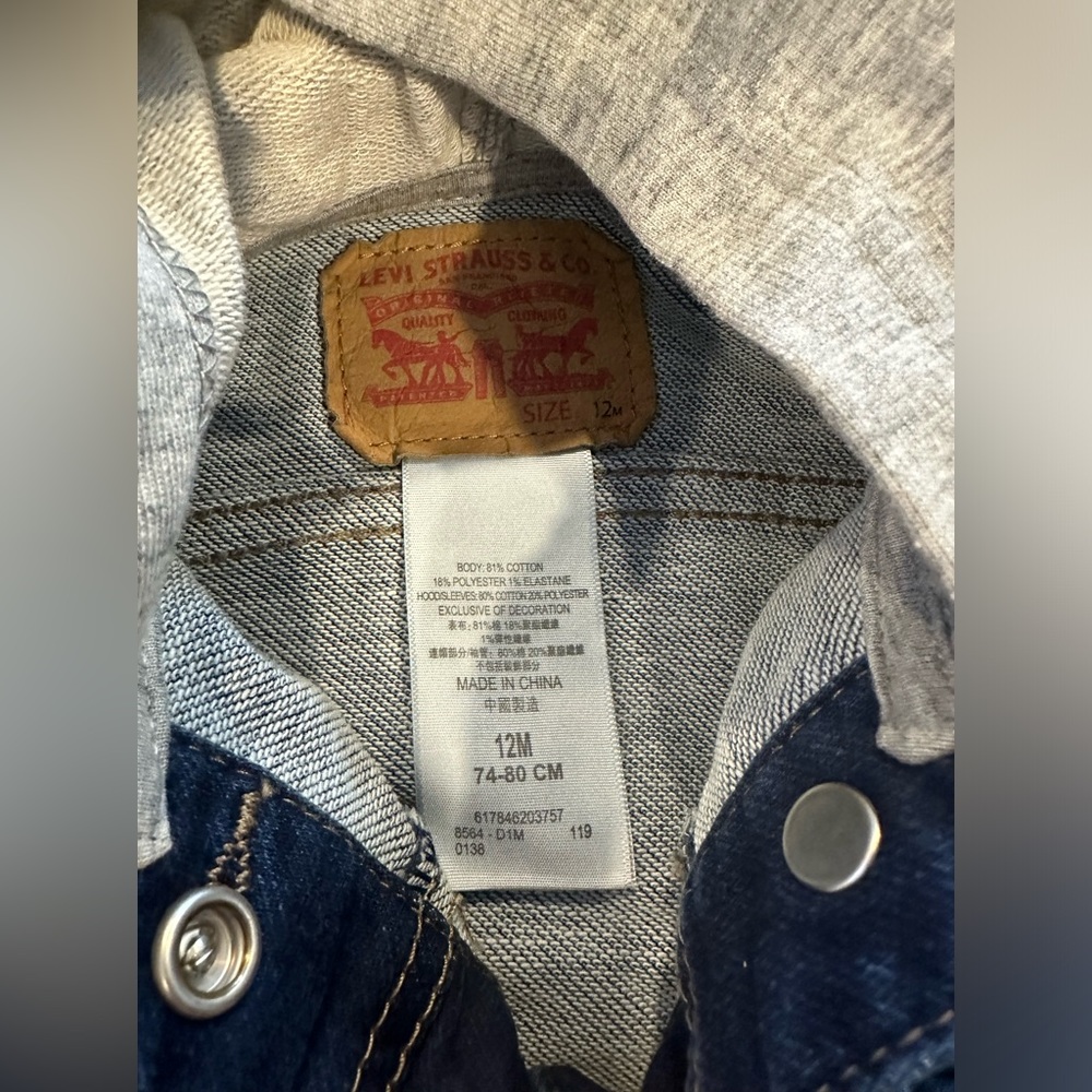 Levi Trucker Jacket NWT Size 12 Months - Picture 2 of 4